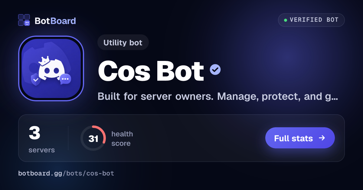 Share card for Cos Bot