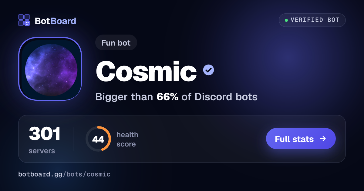Share card for Cosmic
