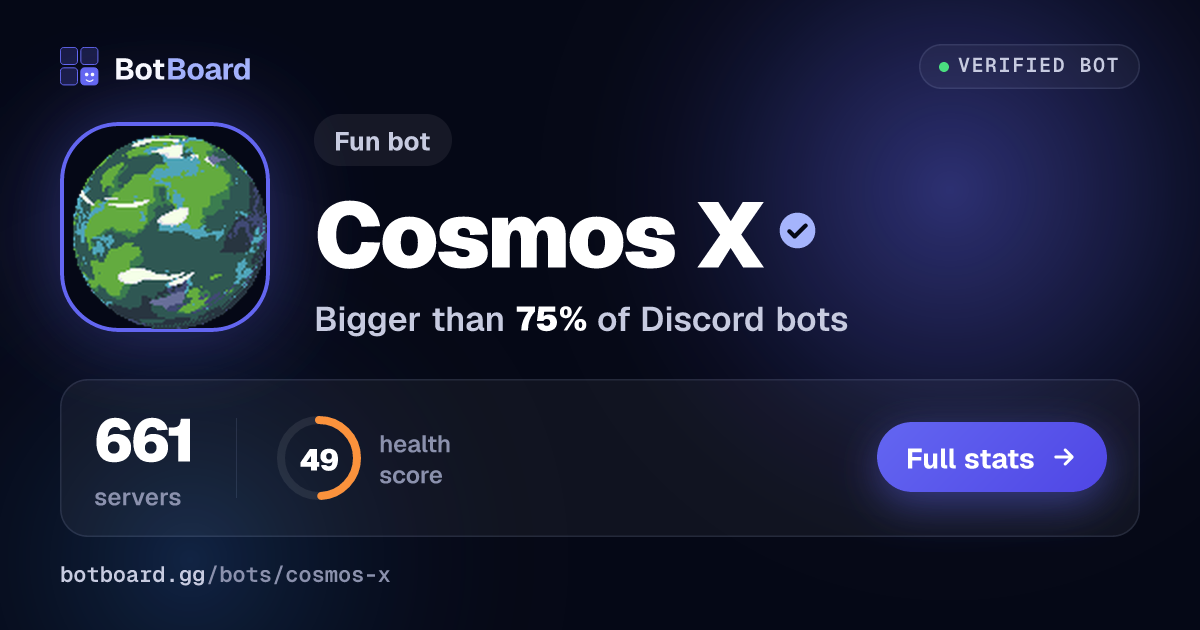 Share card for Cosmos X