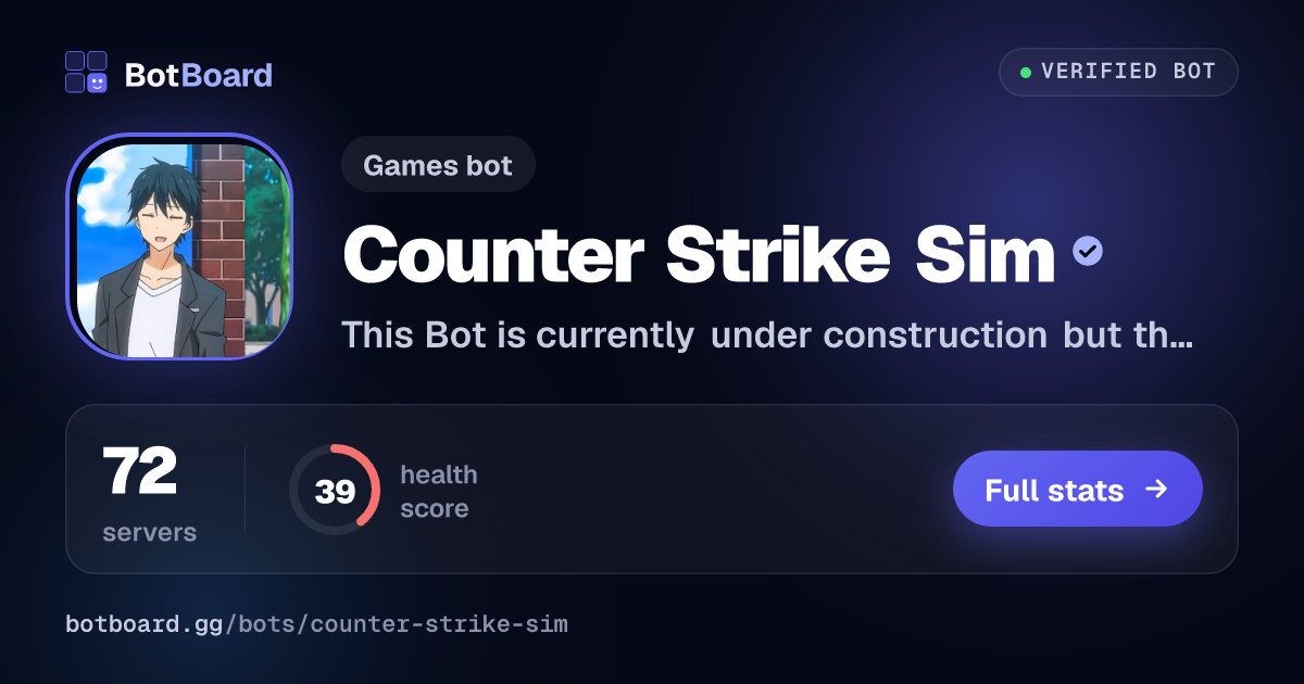 Share card for Counter Strike Sim
