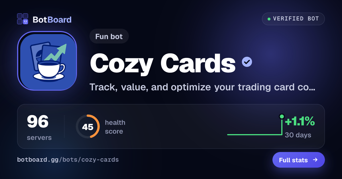 Share card for Cozy Cards