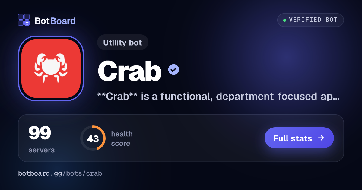 Share card for Crab