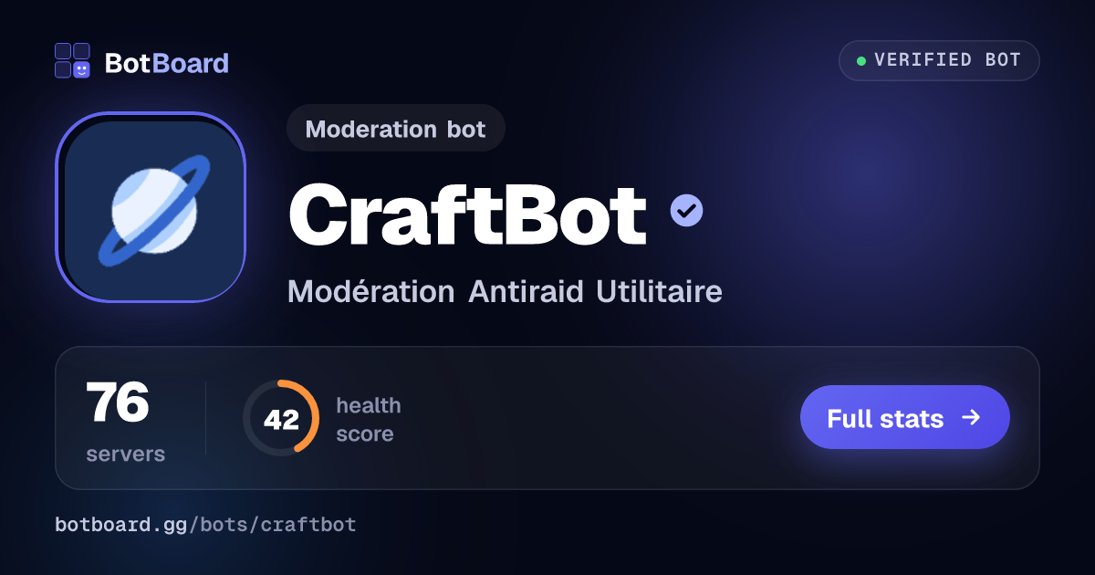 Share card for CraftBot