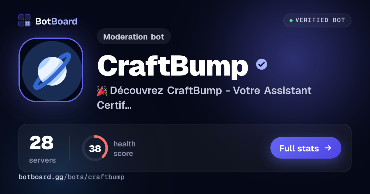 Share card for CraftBump