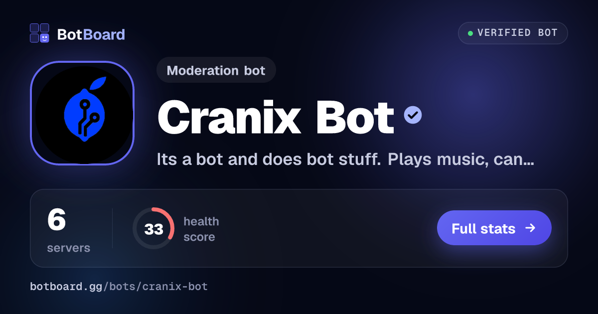 Share card for Cranix Bot