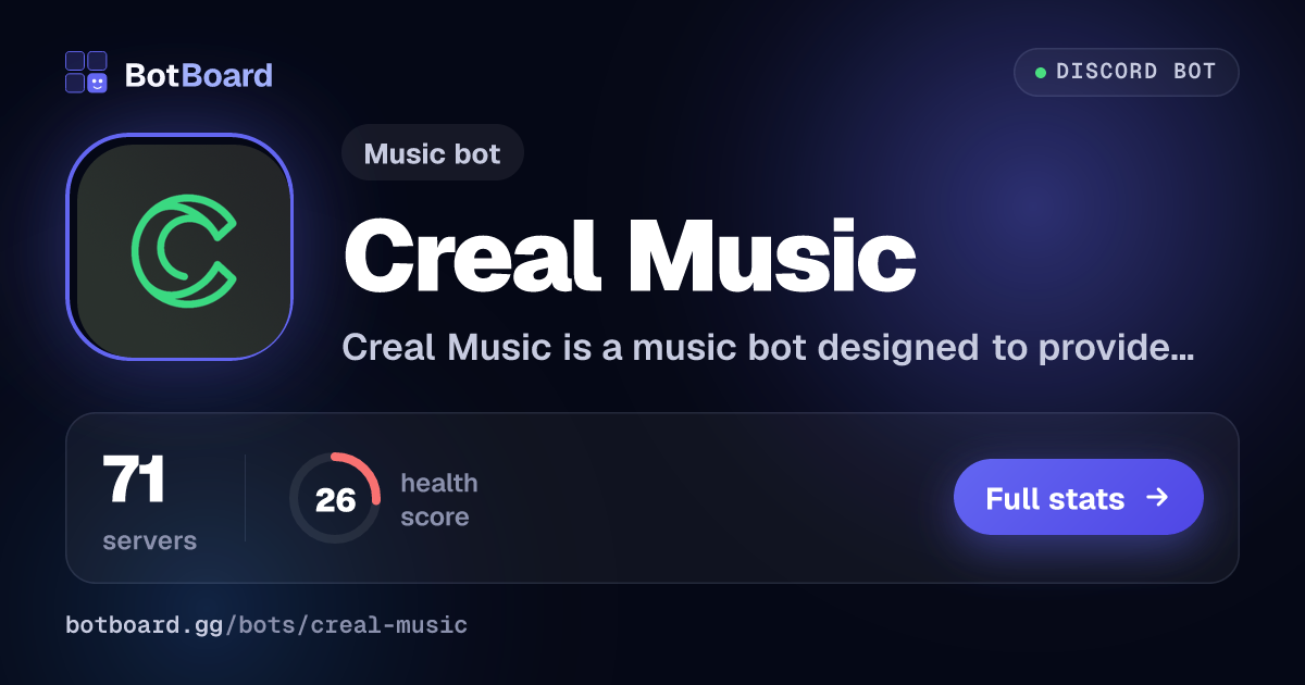 Share card for Creal Music