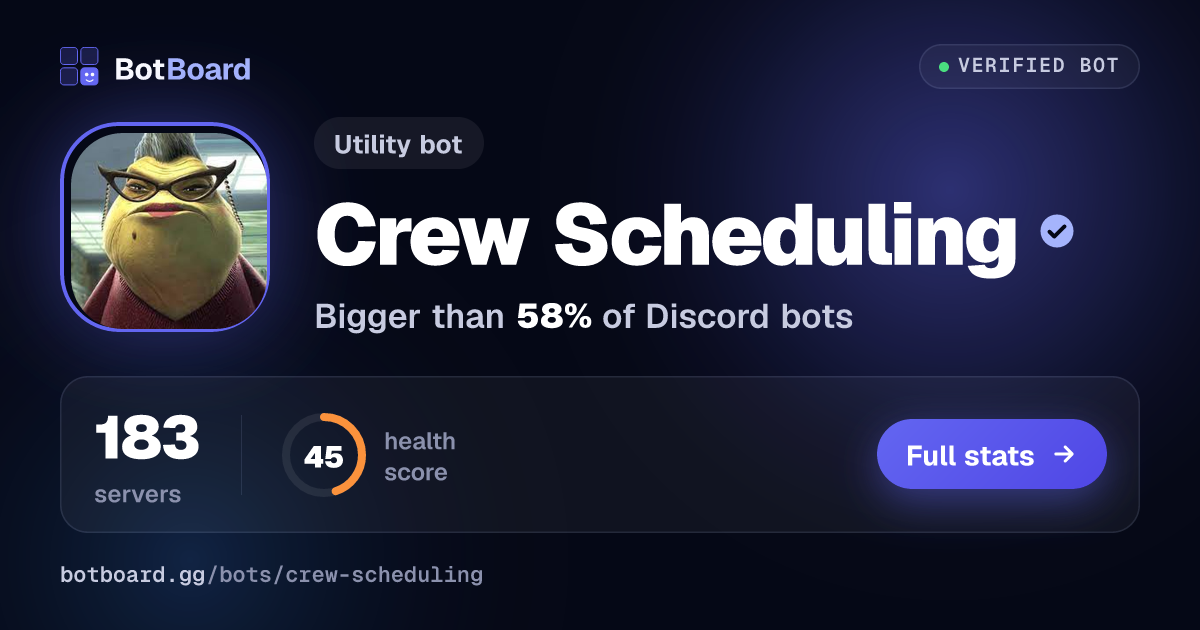 Share card for Crew Scheduling