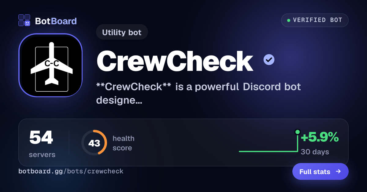 Share card for CrewCheck