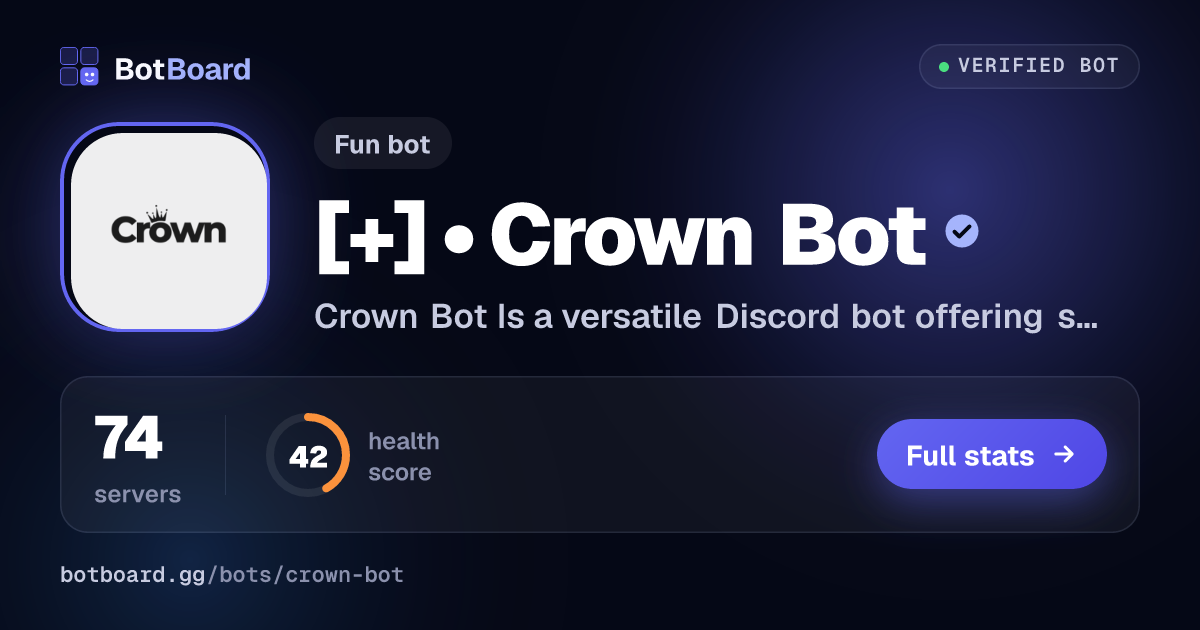 Share card for [+]  •  Crown Bot