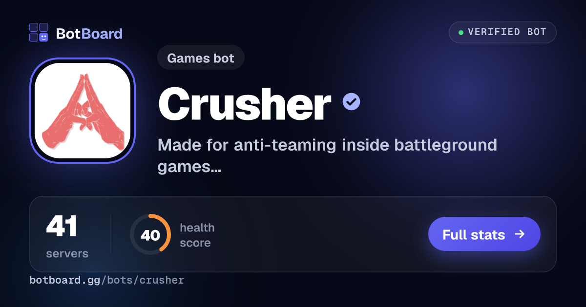 Share card for Crusher