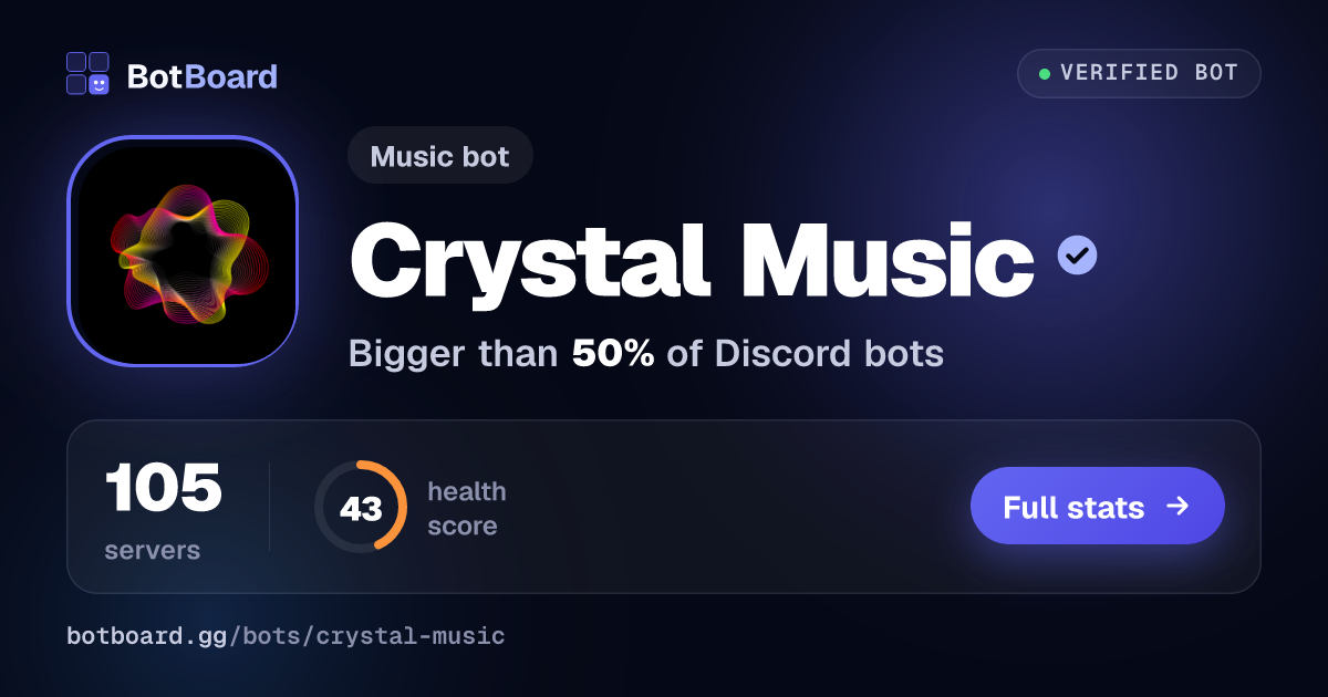 Share card for Crystal Music
