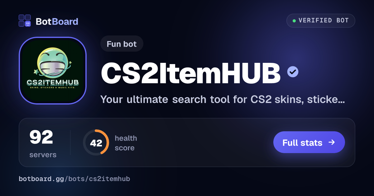 Share card for CS2ItemHUB