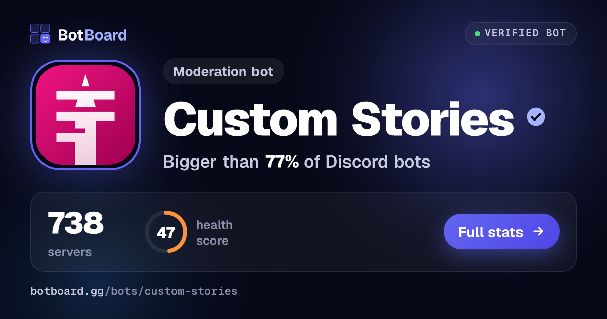 Share card for Custom Stories