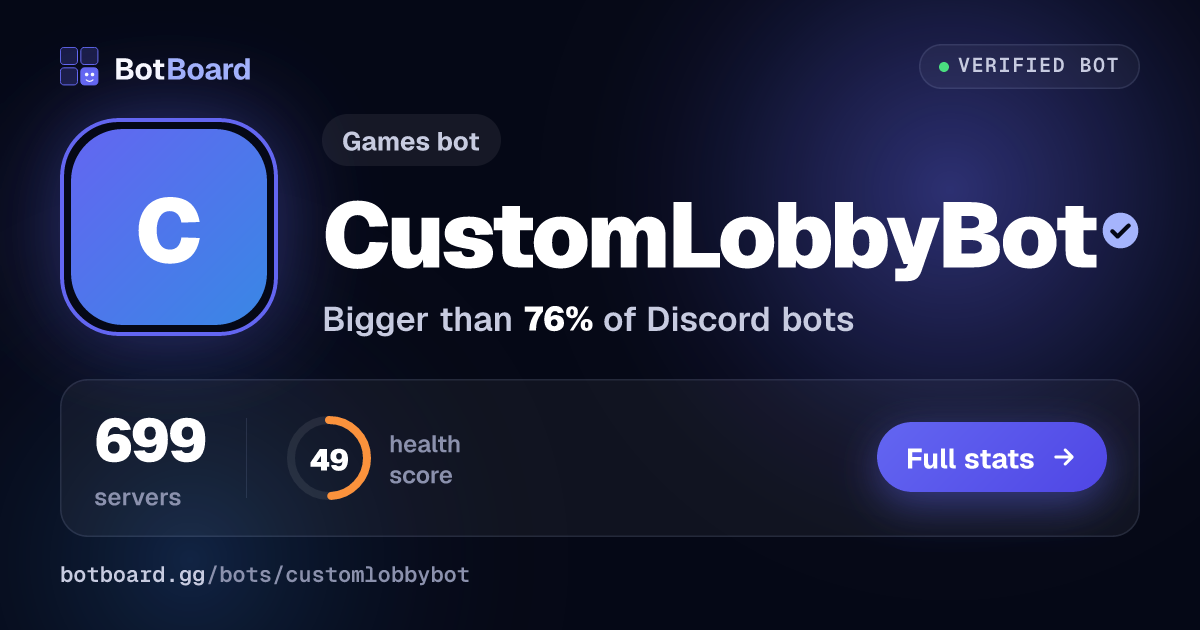 Share card for CustomLobbyBot
