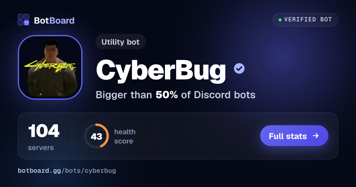 Share card for CyberBug
