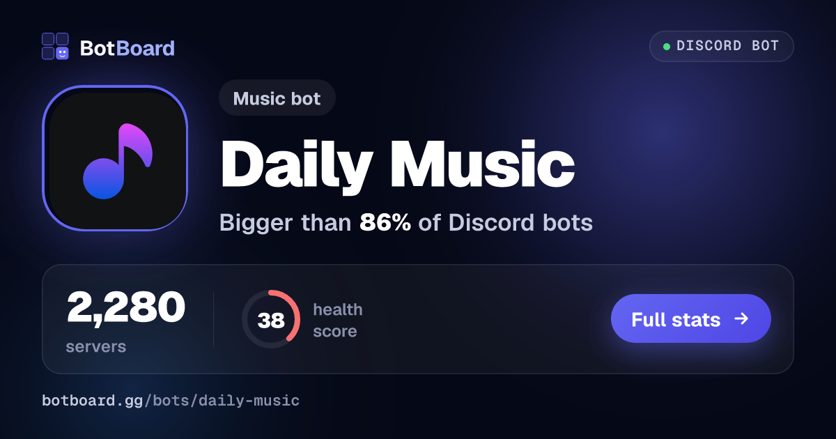 Share card for Daily Music