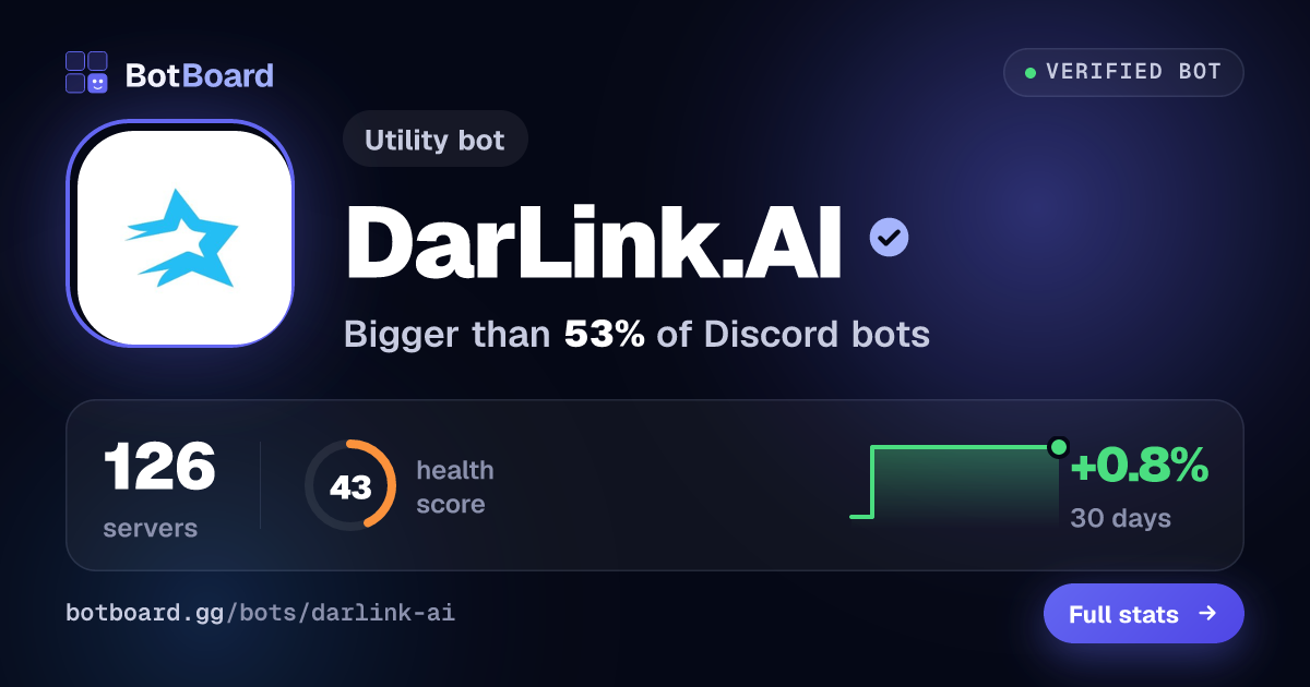 Share card for DarLink.AI