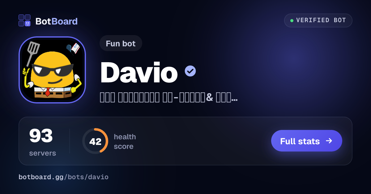Share card for Davio ✨