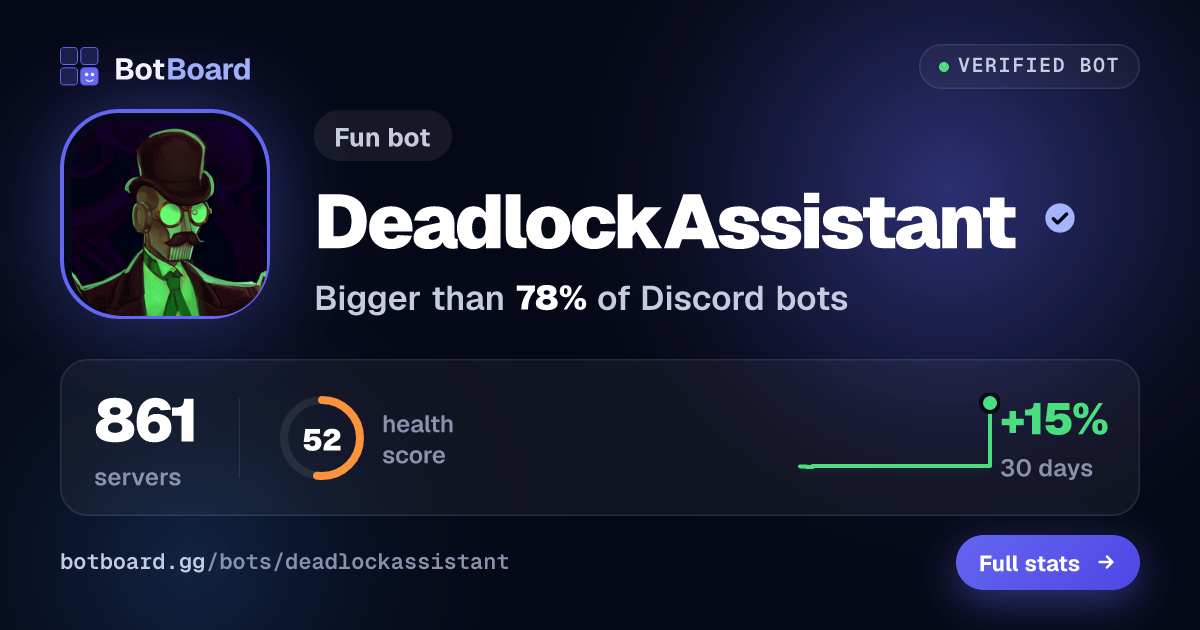 Share card for DeadlockAssistant