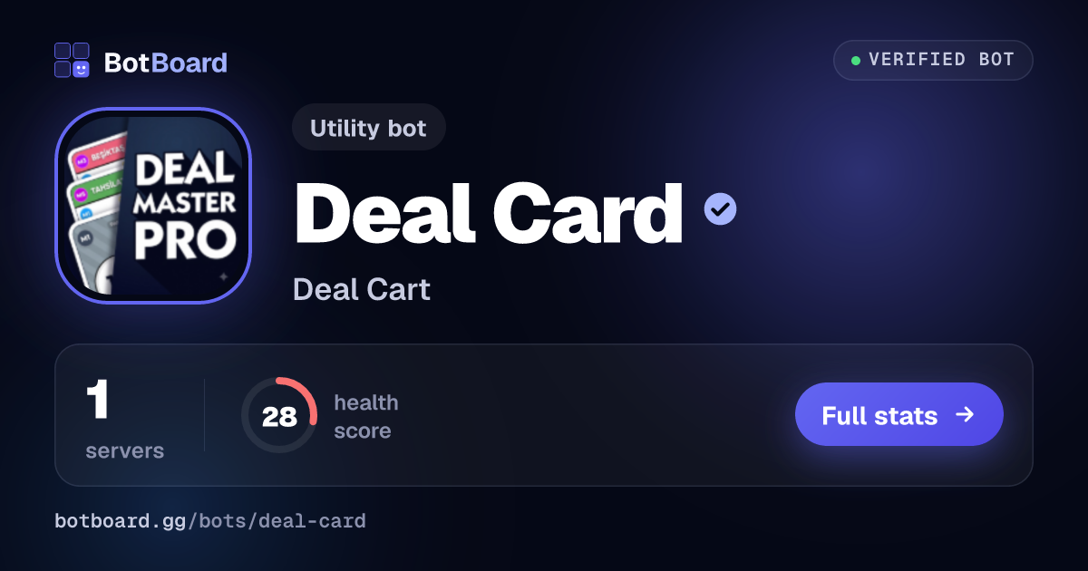 Share card for Deal Card
