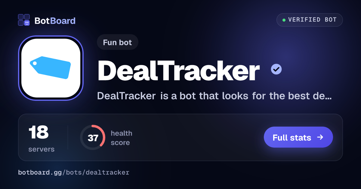 Share card for DealTracker