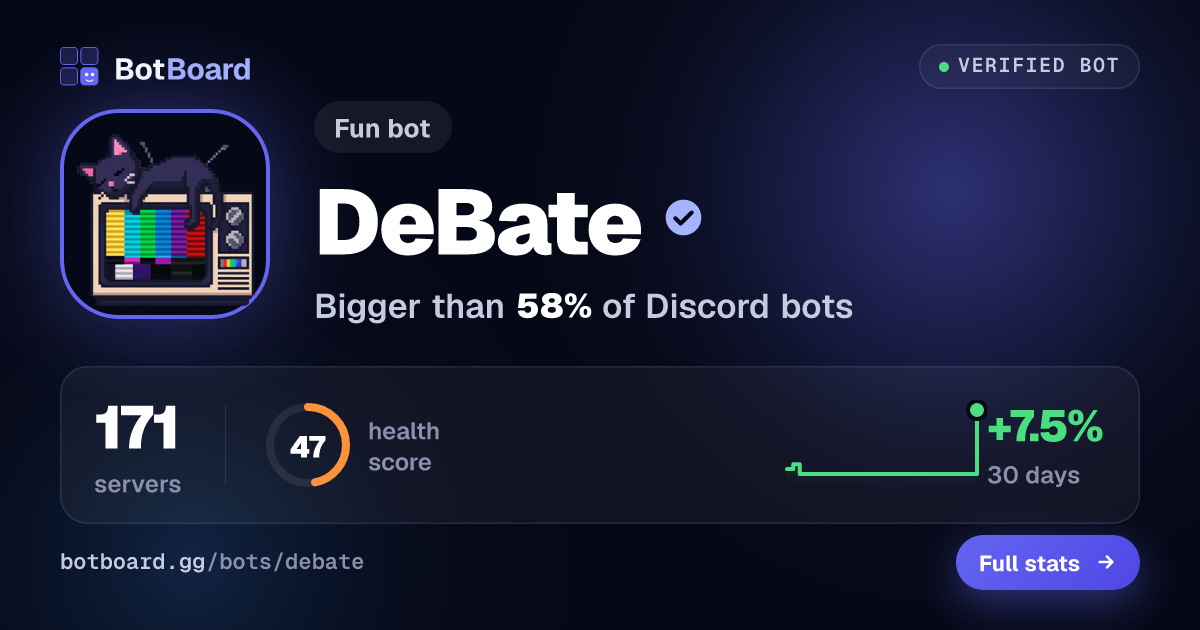 Share card for DeBate