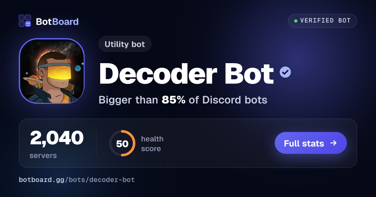 Share card for Decoder Bot