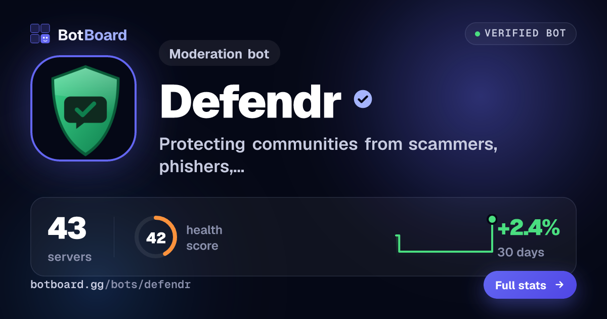 Share card for Defendr