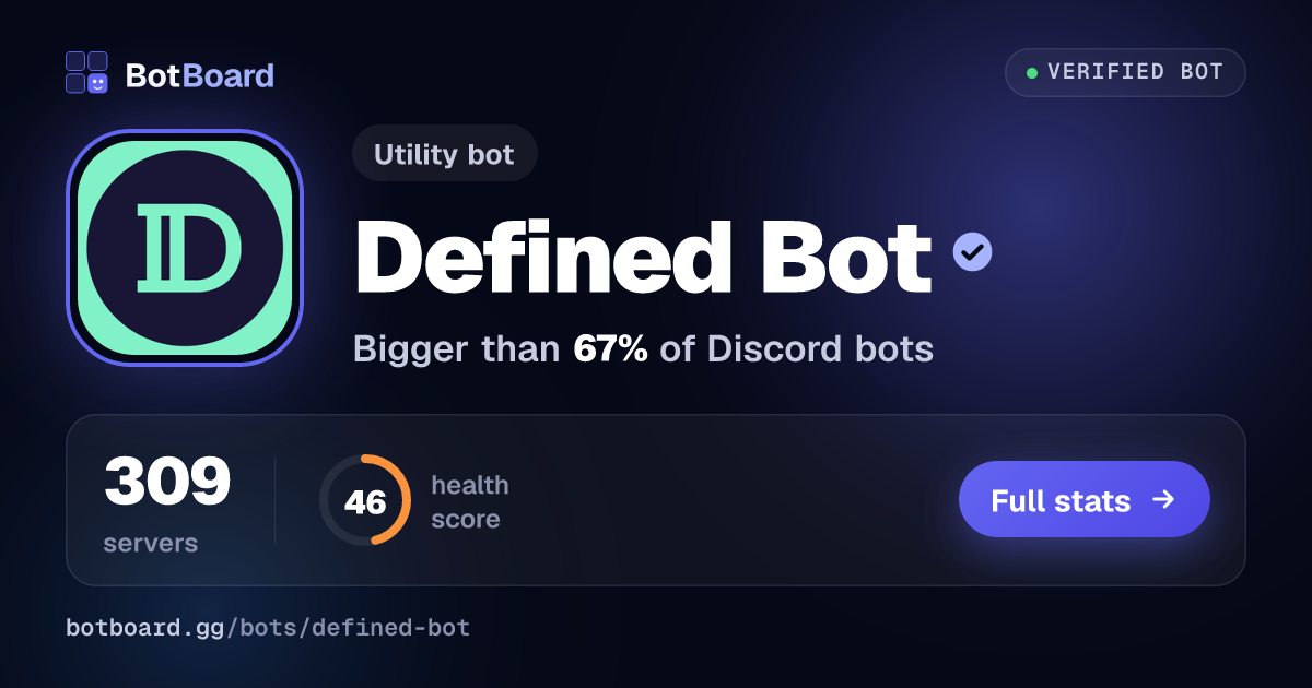 Share card for Defined Bot