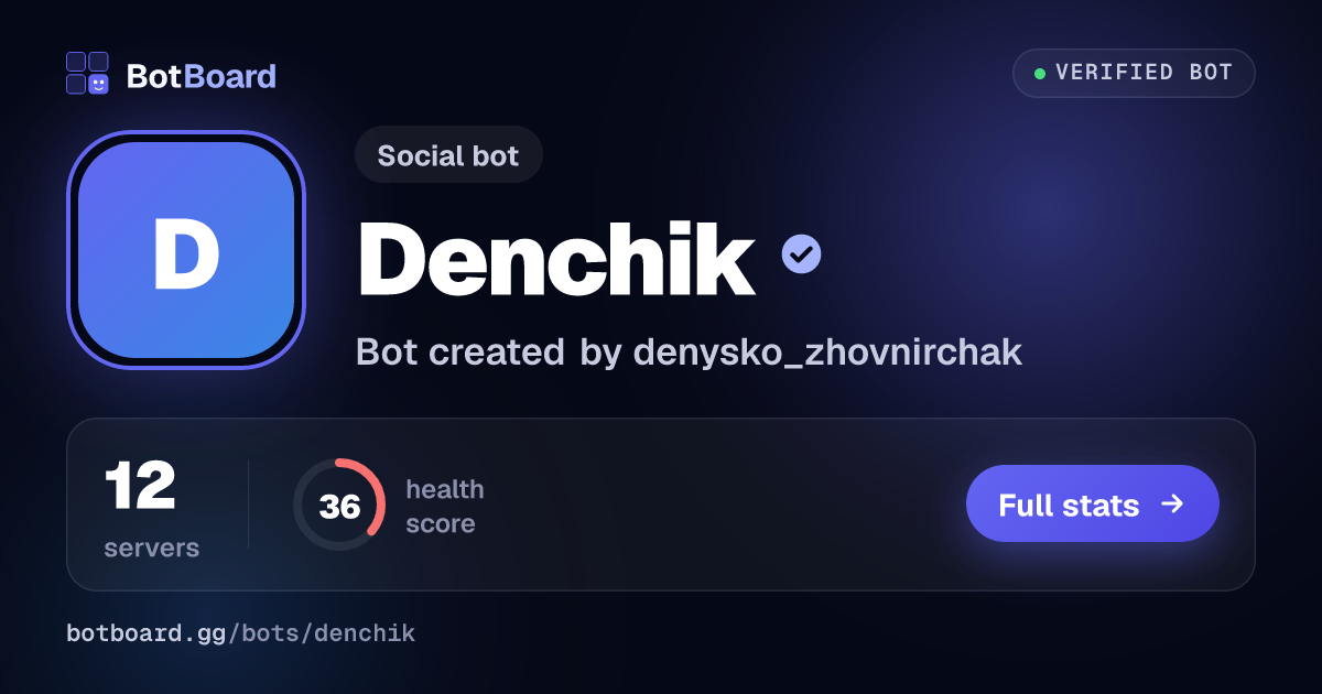 Share card for Denchik