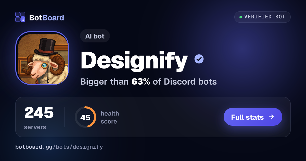 Share card for Designify
