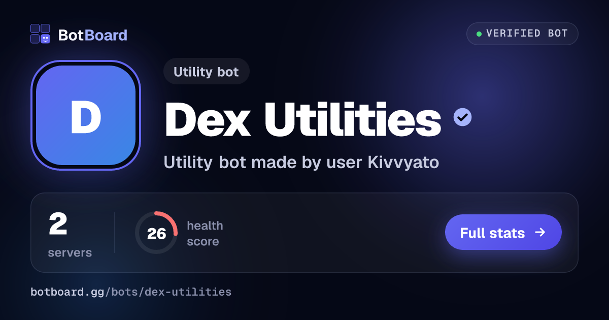 Share card for Dex Utilities