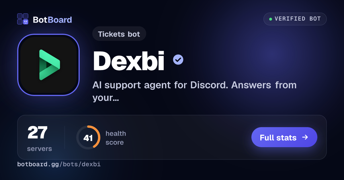Share card for Dexbi