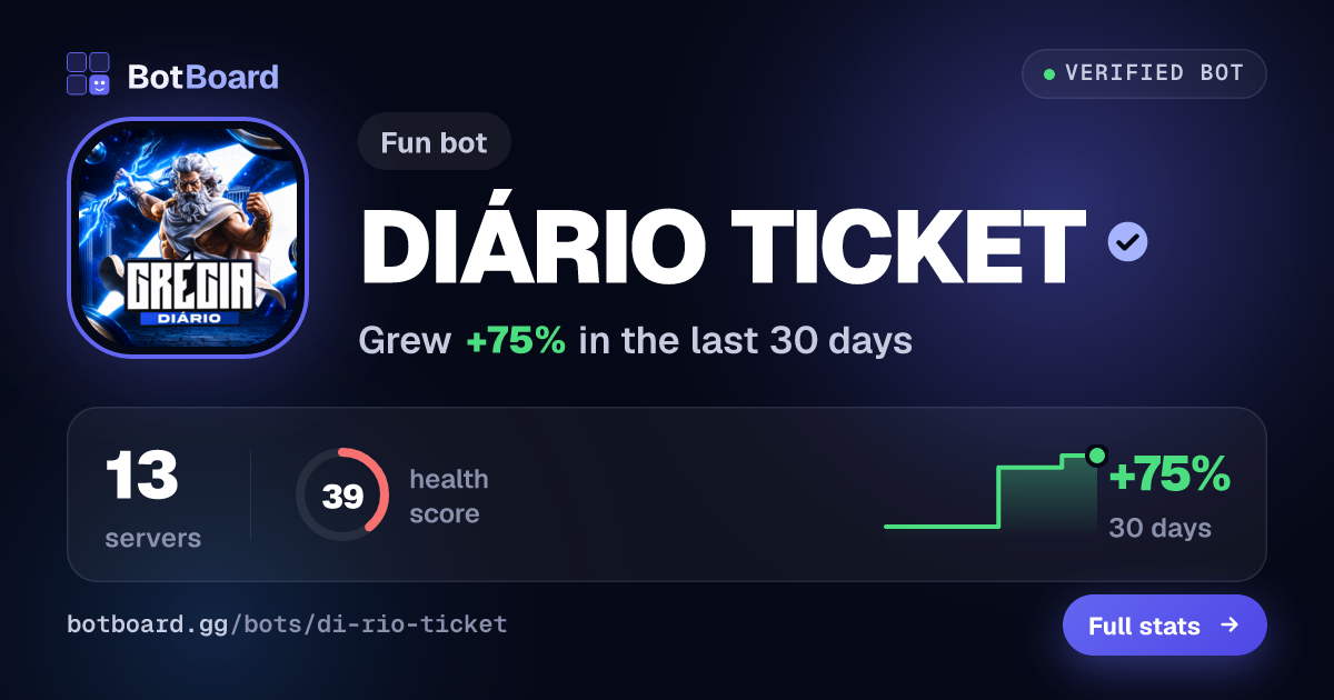 Share card for DIÁRIO TICKET