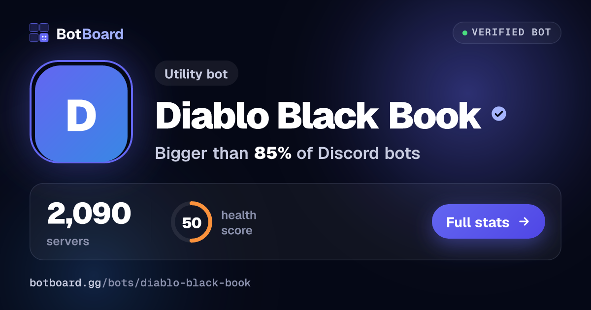 Share card for Diablo Black Book