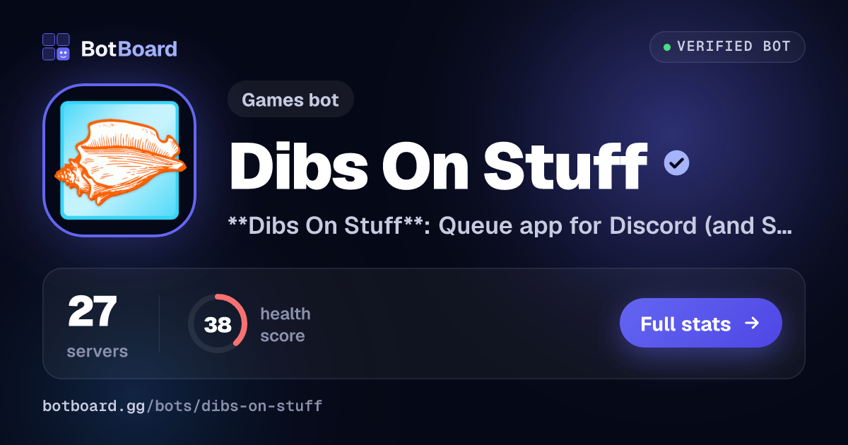Share card for Dibs On Stuff