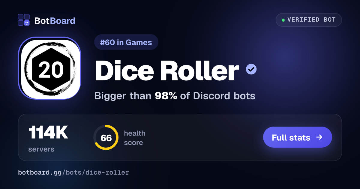 Share card for Dice Roller