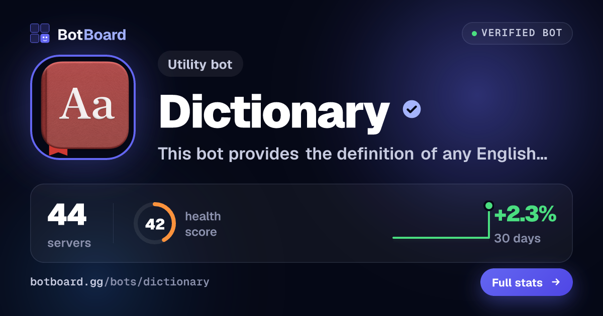 Share card for Dictionary