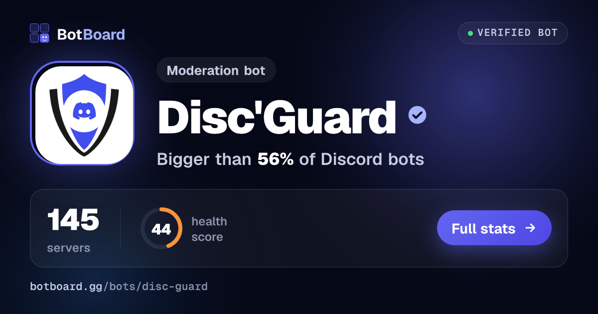Share card for Disc'Guard
