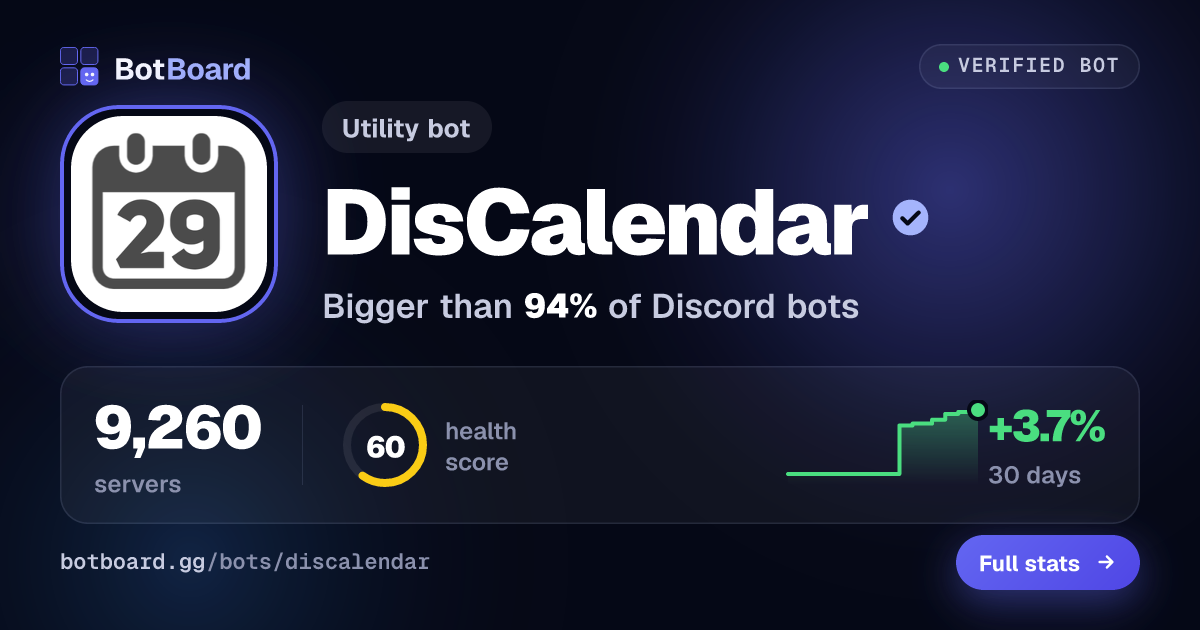 Share card for DisCalendar
