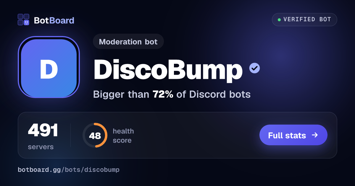 Share card for DiscoBump