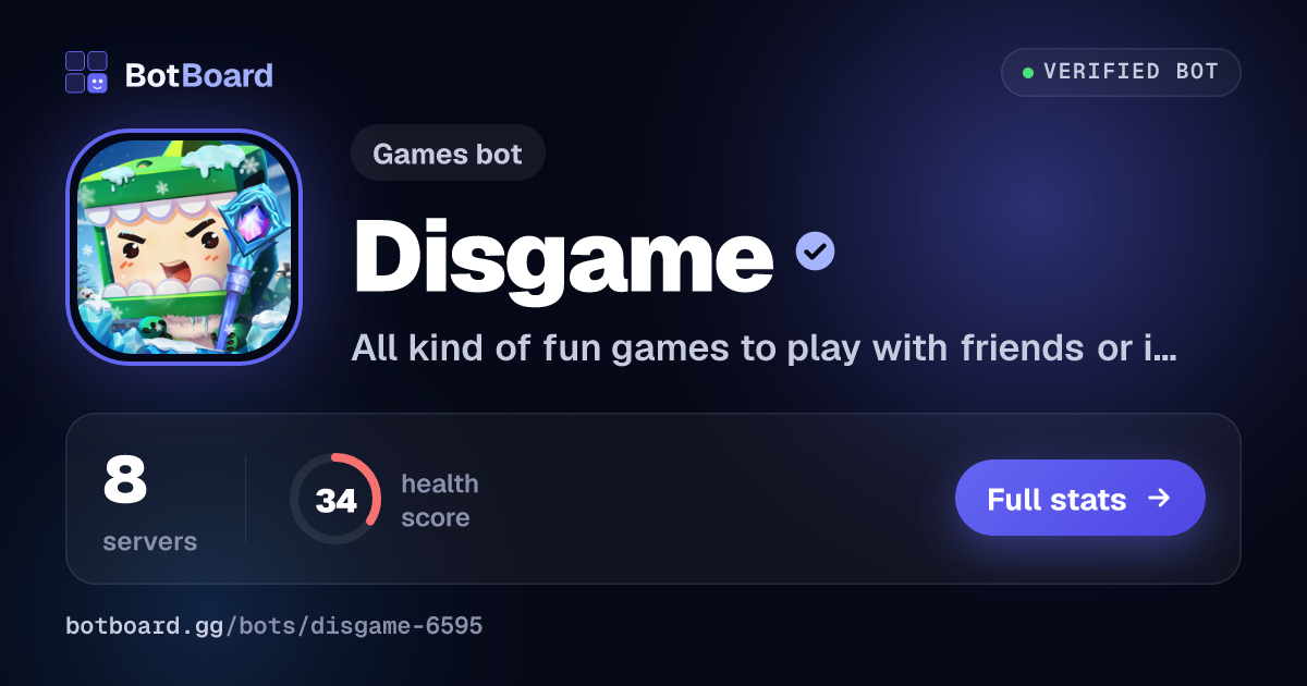 Share card for Disgame