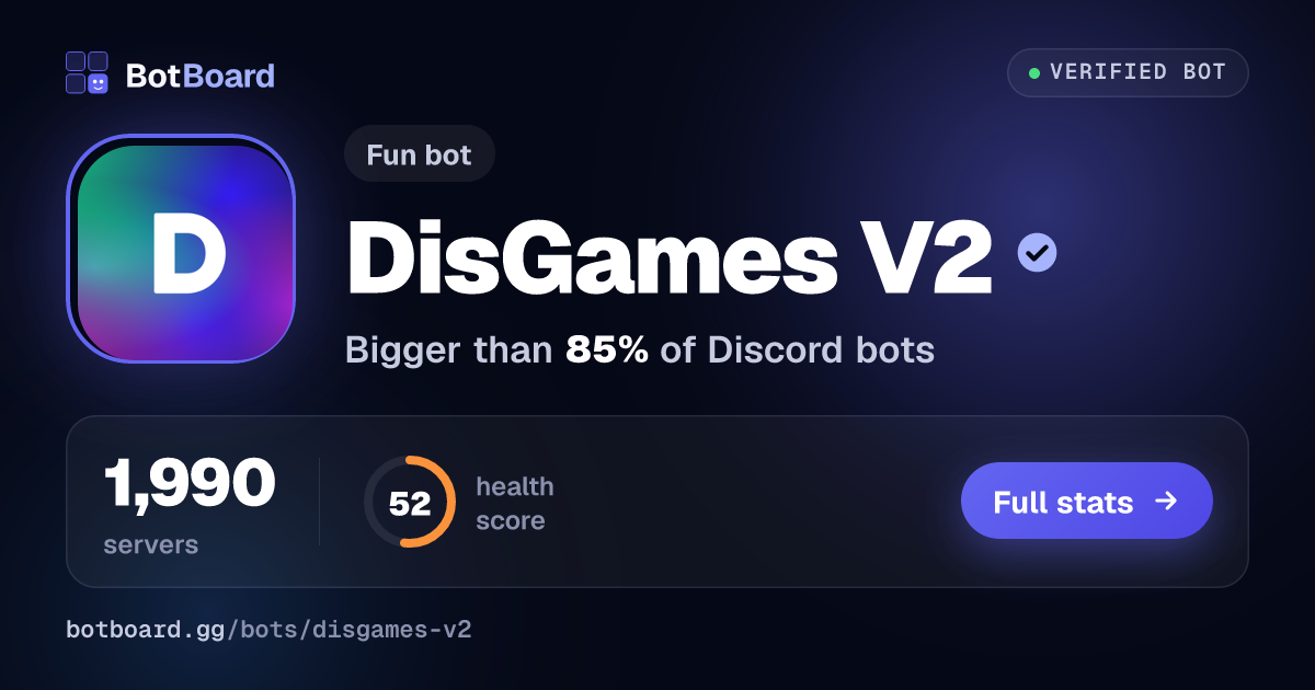 Share card for DisGames V2