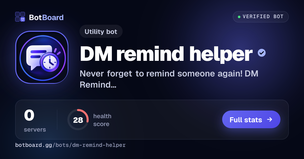 Share card for DM remind helper