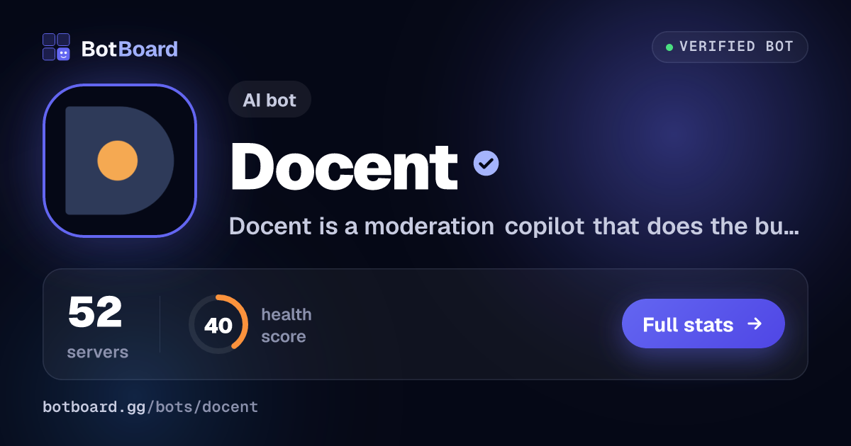 Share card for Docent