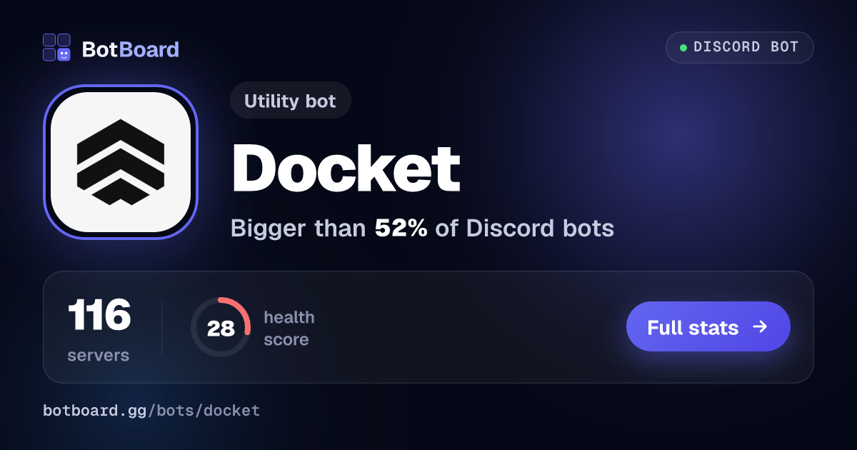 Share card for Docket