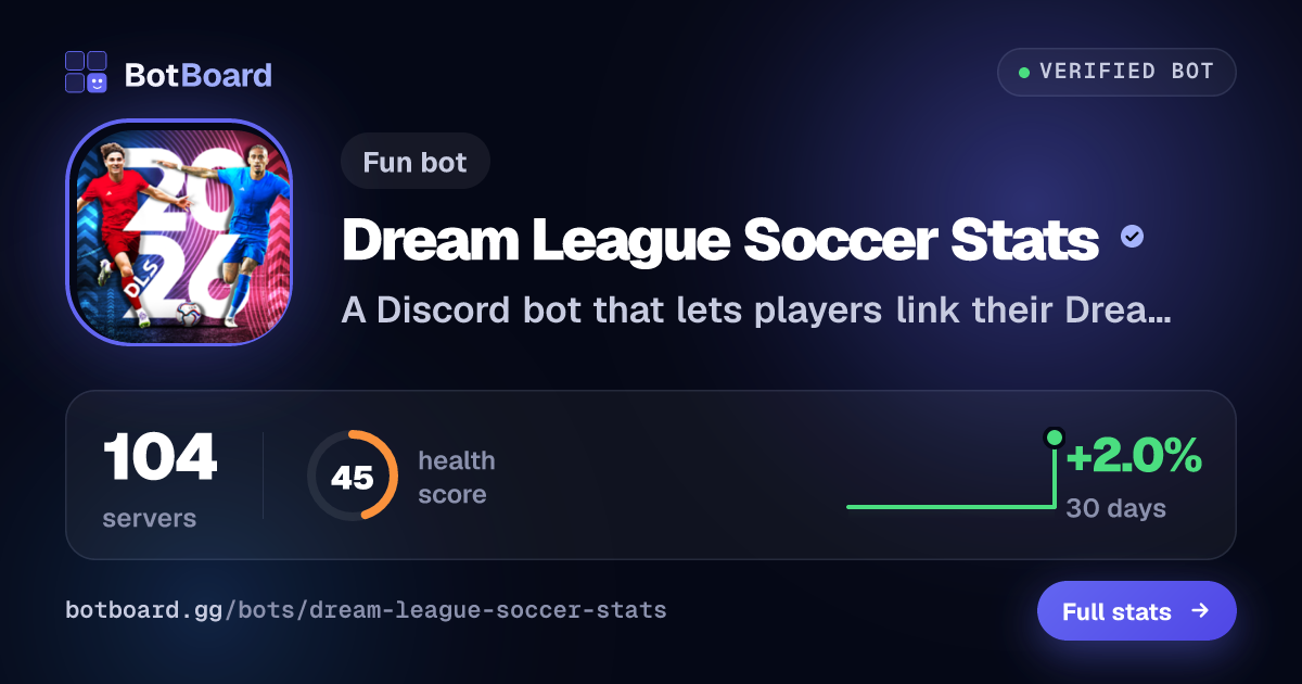 Share card for Dream League Soccer Stats