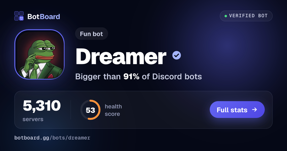 Share card for Dreamer