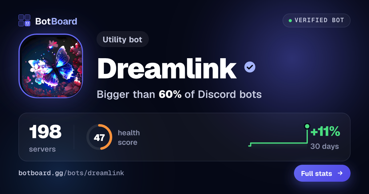 Share card for Dreamlink