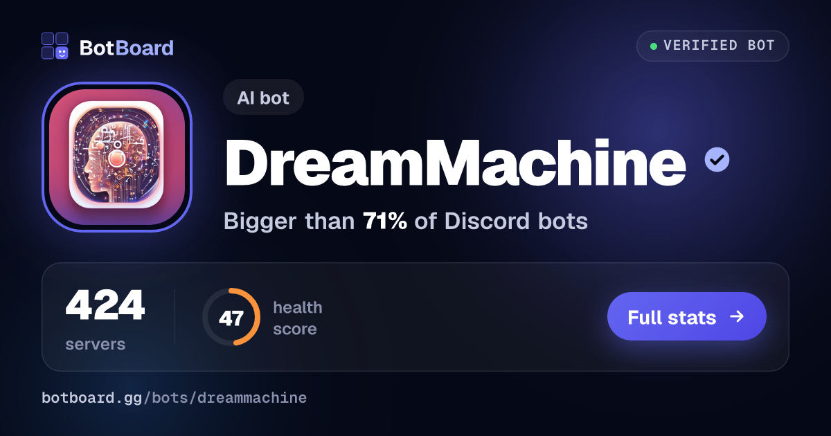 Share card for DreamMachine